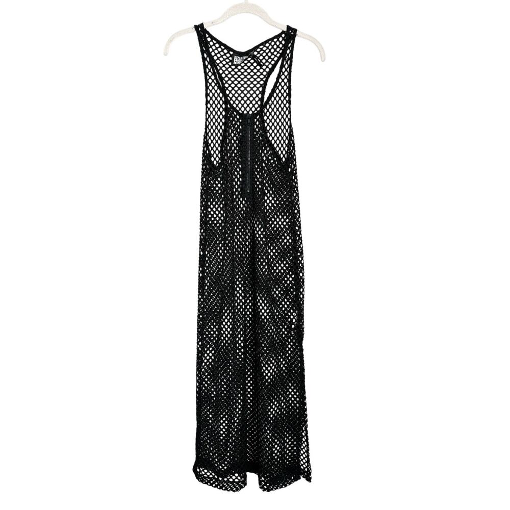 Reclaimed Vintage Black Mesh Cover Up Long Maxi Dress Women's 2